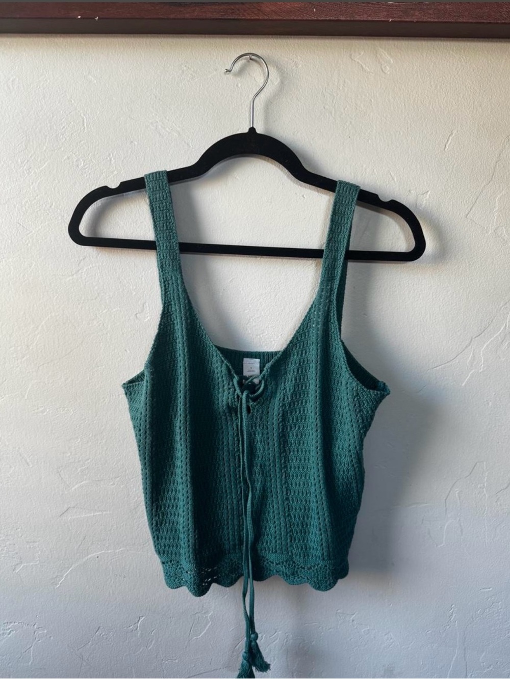 Old Navy Teal Knit Tie-Front Tank